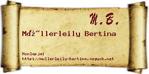 Müllerleily Bertina névjegykártya